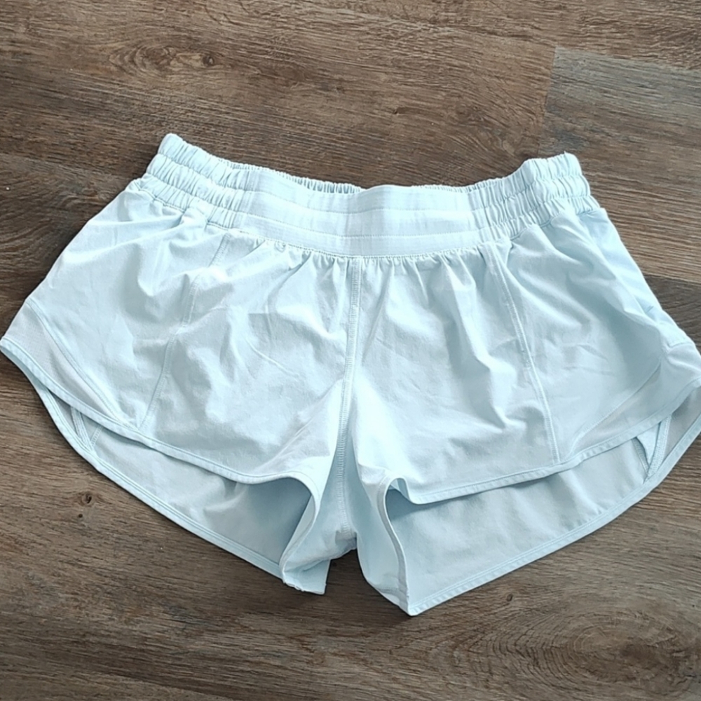 Aqua Lululemon shorts